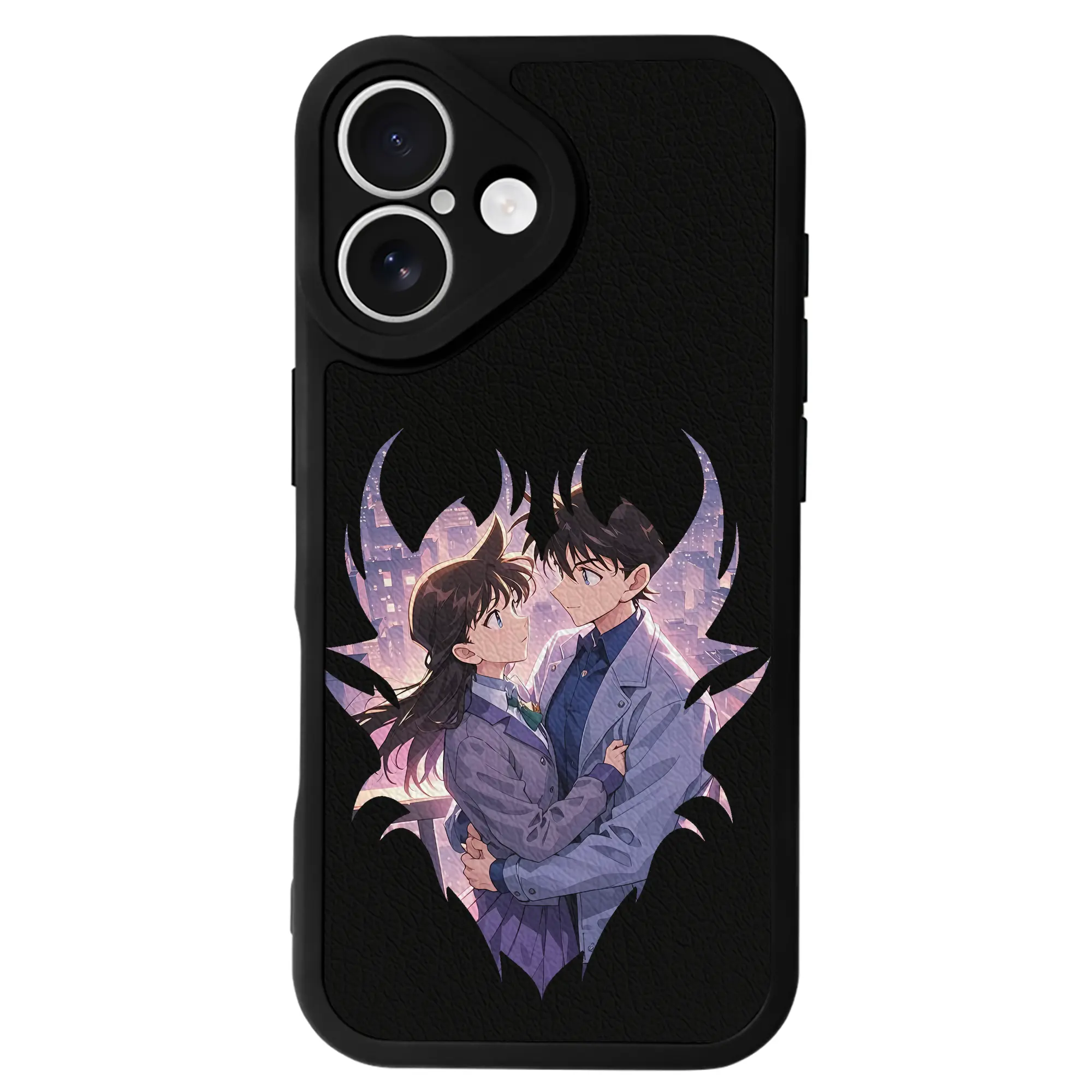 名探偵コナン グッズ 毛利 蘭 - IPhone 16シリーズ対応 ・ シリコンスマホケース ・ レザー調 ・ 高精度フィット ・ 耐衝撃 ・ ワイヤレス充電対応 ・ 精密カット